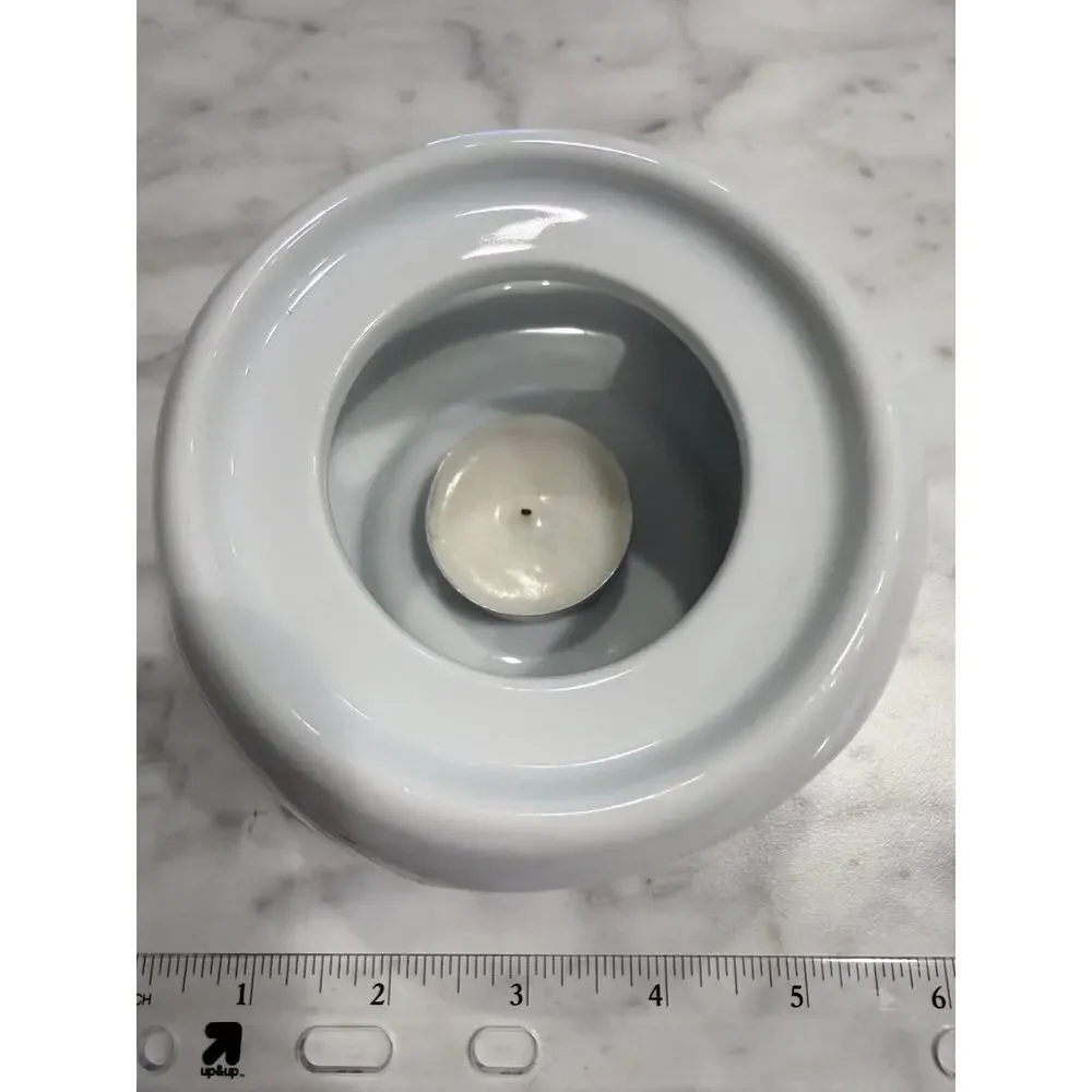 DEPOT Chocolat Chocolate Fondue Set White Porcelain Tealight Warmer
